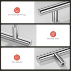 homdiy Cabinet Handles Brushed Nickel Cabinet Pulls - HD201SN Modern Drawer Handles Stainless Steel Cabinet Hardware 4-1/2in Hole Centers Kitchen Cabinet Handles Cupboard Handles