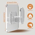 DELITON Clear Cute Storage Hooks, 10 Packs, Adhesion - Stick on Wall for Bathroom Towel&Hanging Robe, Coat