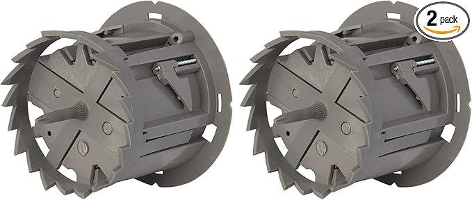 Southwire MSBST250 Smart, Shark Tooth Integrated Fixture and Ceiling Electrical Box w/Hole Saw, Supports 6 lb, Gray (Pack of 2)