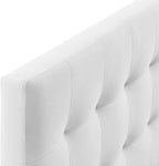 Modway Lily Queen Biscuit Tufted Performance Velvet Headboard, White