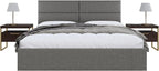 Vänt Upholstered Wall Panels - King/Cal King Size Wall Mounted Headboards - Boucle Grey - Twin/King - Set of 4 Panels (Each Individual Panel 39"x11.5")