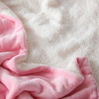 NANPIPER Flannel Blanket Reversible Sherpa Throw Blanket Super Soft Fuzzy Plush Fleece (90"x90",Pink) Queen