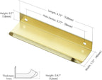 Ravinte Hardware 20 Pack Gold Cabinet Handles, 4.75 Inch (120mm) Finger Edge Pulls, 3.75 Inch Hole Center, Finger Pulls for Cabinets