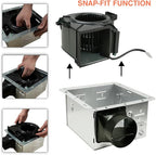 BV Bathroom Exhaust Fan 90CFM - Bathroom Fan 0.9 Sones, 4" Duct Collar,Rooms Up to 80-90 Sq. Ft. |Energy-Saving Ventilation Fan - No Attic Access & Ultra-Quiet | Energy Star, HVI 2100, UL Certified