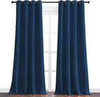 NICETOWN Moroccan Blue Blackout Curtains 90" Long for Office, Dining Room, Guest Room, Sound Reducing Heat and Cold Block Curtain Panels for Modern Room Decorative (55" Wide, 2 Pieces)