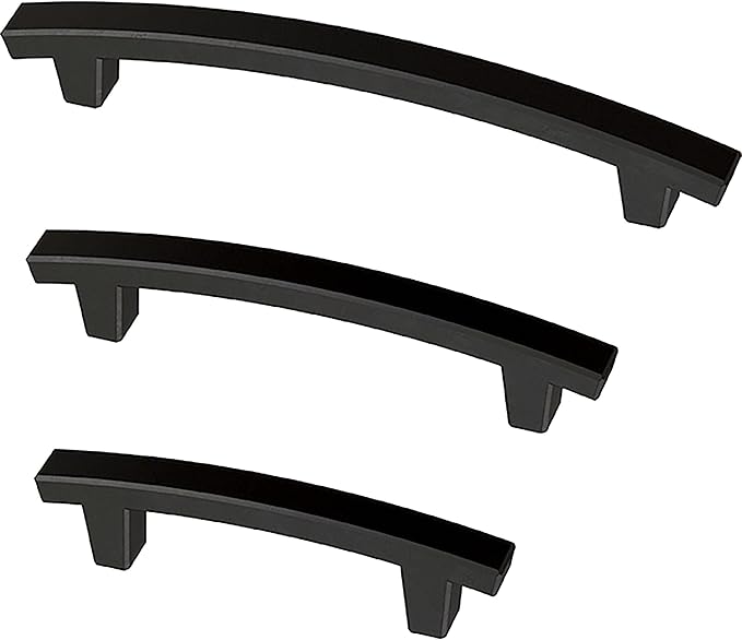 Franklin Brass (10-Pack) – Matte Black Cabinet Handles, 5-1/16 Inch Hole Center, Pulls for Drawers, Kitchen Cabinet Door, Dressers | Pierce
