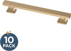 FRANKLIN BRASS Tiered Foot (10-Pack) Cabinet Handles 5-1/16" Hole Center Pulls | Champagne Bronze Hardware Kitchen Door, Drawers, Dressers, Furniture P49574C-CZ-B