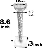 Wocred Candle Holders Set of 2.Stunning Shabbat Candle Holders.8.6" Tall Crystal Candlestick Holders for Dinning Room,Mantelpiece.