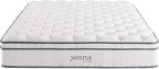 Modway Jenna 10” Innerspring and Memory Foam California King Mattress With Individually Encased Coils, White