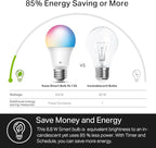 New Kasa Smart Bulb, Full Color Changing Dimmable Smart WiFi Light Bulb Compatible with Alexa and Google Home, A19, 9W 800 Lumens,2.4Ghz only, No Hub Required, 1-Pack (KL125), Multicolor