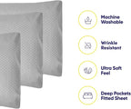 Sweet Home Collection 4 Piece 1500 Thread Count Brushed Microfiber Deep Pocket Sheet Set - 2 Extra Pillow Cases, Great Value