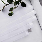MIULEE Luxury Sheer Voile Elegant Window Scarf Topper - Long Valance Solid Treatment Swags Drapes for Ceremony, Wedding, Canopy Bed - 54" x 216" White 1 Piece