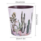 10L/2.64 Gallon PU Leather Trash Can Decorative Waterproof Wastebasket Paper Basket Garbage Bin for Home Office Bathroom
