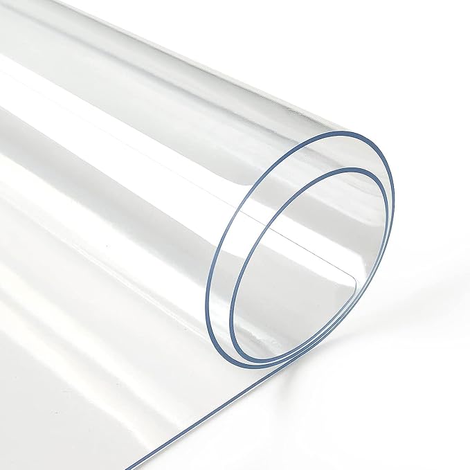 Deep Dream 1.5mm Thick 64 Inches Clear Round Table Protector, Round Table Cover, Tablecloth Protector, Table Protector for Dining Room Table & Office