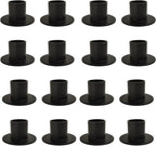 Gute Taper Candle Holder, Candle Holders for Pillar Candles, Matte Black Candlestick Holder Centerpieces for Home Decoration, Wedding Anniversary, Party, Housewarming Gifts,Set of 16,Round