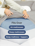 Extra Deep Cal King Sheet Set - 6 Piece Breathable and Cooling Sheets - Hotel Luxury Bed Sheets Set - Easy Fit - Soft, Wrinkle Free and Comfy Sheets Set - Light Grey Sheet Set with Extra Deep Pockets