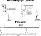 Dazzle Bright Outdoor Christmas String Lights, 1000 LED 328 FT Plug in Fairy Light with Remote Control 8 Modes & Timer, Waterproof Decoration for Home Garden Yard Xmas Wedding, White