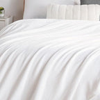 Walensee Fleece Blanket Plush Throw Fuzzy Lightweight (XL-Twin Size 66x90 White) Super Soft Microfiber Flannel Blankets for Couch, Bed, Sofa Ultra Luxurious Warm and Cozy for All Seasons