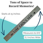 Headwaters Studio Wooden Growth Chart – Kids Height Chart, Wall Measurement for Kids, Height Chart for Wall, Growth Ruler for Children – Tribal Gray (63"x6.7")