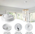 Light Canopy Kit White, 4.1IN Chandelier Canopy with All Mounting Hardware, Celing Hook for Pendant Light, Max Load 22LBS