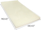 Vaunn Medical Egg Crate Mattress Topper, Fragrance-Free, Dye-Free, Convoluted Foam for Pain Relief on Pressure Sores, Ventilated Therapeutic Support and Recovery, Hospital Bed Twin (79" x 35")