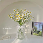 Small White Daisy Flowers Artificial,6 Bouquet/36Pcs 10 Inch Fake Daisies,Cute Spring Wildflowers for Centerpiece Table Decor