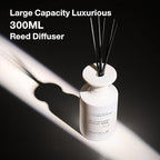 M&SENSE Minimalist Large Reed Diffuser 300ml, Apricot Sage Scented with Natural Essential Oils, Long Lasting with 7 Sticks, Non-Toxic Home Fragrance for Bedroom, Bathroom Decor