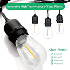 Meconard 48 Pack S14 LED String Light Bulbs, 1 Watt Shatterproof Replacement Bulbs for Patio Outdoor Sting Lights, E26 Medium Screw Base, Warm White 2200K, Non-Dimmable