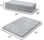 SINWEEK 4" Full Memory Foam Folding Mattress with Storage Bag - Foldable Trifold Floor Bed Topper, CertiPUR-US Certified Guest Sleeping Pad, Machine Washable Cover