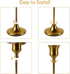 Brass Gold Candlestick Holders Set of 6, Metal Taper Candle Holders, Classic Decorative Candle Stick for Christmas, Wedding, Party, Dinner Tables,Home Décor