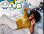 Sleep Innovations Dual Layer 4 Inch Memory Foam Mattress Topper, Full Size, Ultra Soft Support, 3 Inch Cooling Gel Memory Foam Plus 1 Inch Fluffy Pillow Top Cover