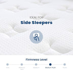 Coolvie Twin Mattress in a Box, Gel Memory Foam Mattress 14 Inch Euro Top Medium Plush Twin Size for Cloud-Like Sleep, Individual Pocket Springs with CertiPUR-US Certified Foam for Pressure Relief