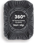 SLEEP ZONE Full Size Cooling Mattress Topper for Double Bed, Premium Zoned Cool Mattress Pad Cover, Padded Mattress Protector Breathable Washable, Deep Pocket 8-21" (Grey, Full)