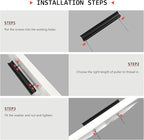 homdiy 25 Pack Adjustable Black Cabinet Pulls 2" to 8.8" (51-224mm) Adjustable Hole Distance Drawer Pulls