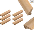 6Pcs 4.84" Wood Solid Furniture Pulls Handles, Painted Smoothly Wooden Handles Cupboard Closet Drawer Handle Pull,Hole Dis.3.78"