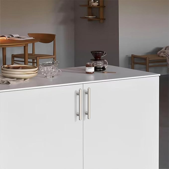 10 Pack 3.75 Inch(96mm) Kitchen Cabinet Handles Brushed Satin Nickel Cabinet Pulls Kitchen Cabinet Hardware Drawer Pulls for Cupboard Wardrobe