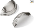 khtumeware 10 Pack 2-1/2" Drawer Pulls Brushed Satin Nickel Cabinet Cup Pulls Kitchen Hardware Cabinet Handles Drawer Handles Knobs 2.5 inch Hole Center