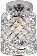 Create For Life® Mini Style Modern Decor Crystal Flush Mount Ceiling Light Fixture Crystal Chandeliers Light Ceiling Lamp for Hallway, Bar, Kitchen, Dining Room, Kids Room (6 inch Shade Dia)