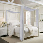 RYB HOME Sheer Curtains Valances-Bed Curtains, Kids Room Breezy Bedroom Window Valance Scarf for Canopy Frame Living Room Backdrop Table Runner,60 x 216 inch Long per Panel, 2 Panels, Dove Grey,Adult