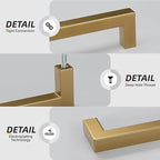 goldenwarm 15 Pack Champagne Gold Cabinet Pulls 3-1/2 Inch Gold Cabinet Handles Champagne Bronze Drawer Pulls Brushed Bronze Drawer Handles Kitchen Dresser Hardware