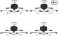 LED Garage Light Bulbs, 100W 6000K Garage Lights Ceiling Led with 6 Adjustable Panels, E26/E27 Screw in Shop Light for Attic Workshop Basement Barn - 4 Pack