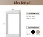 ROOMTEC 19.5" Double Hanging Closet Unit, Modular Closet System with Hanging Rod, Wardrobe Organizer for Bedroom or Walk-in Closet, Wall Mounted, Customizable Clothes Storage Unit, White