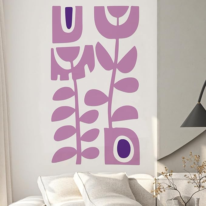 Scandinavian Art Nordic Wall Decals | Custom Colors | Stickers for Office & Home Decor | Holiday Wall Decoration | 22x80 Inches | Peel and Stick