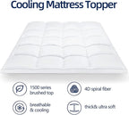 Mattress Topper Twin for Back Pain, Extra Thick Mattress Pad Cover, Plush Pillow Top, Deep Elastic Pocket, White,39"X75"+20"