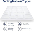 Mattress Topper Twin XL for Back Pain, Extra Thick Mattress Pad Cover, Plush Pillow Top, Deep Elastic Pocket,White,39"X80"+20"