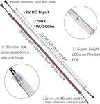 Litever Under Cabinet Lighting Kit, 6 PCS 20 Inches Flexible LED Strips, 24W, 1800 Lumen, Warm White 2700K. Suitable for Kitchen Counters Book Shelf Closet Showcase Workshop-(6-Strip-2700K)