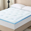 Hansleep California King Mattress Topper Viscose Derived from Bamboo, Memory Foam Pillow Top Mattress Topper Cal King with Deep Pocket, Breathable Mattress Pad for Back Pain Relief, 72" x 84", White