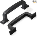 khtumeware 6 Pack 3 Inch Black Cabinet Handles - Matte Black Cabinet Pulls and Drawer Pulls