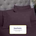 Twin Size Bed Sheets - 4 Piece 1500 Supreme Collection Fine Brushed Microfiber Deep Pocket Twin Sheet Set Bedding - 1 EXTRA PILLOW CASES, GREAT VALUE, Twin, Purple