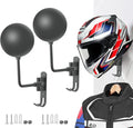 SANGMO Grey 180 Motorcycle Helmet Rack, Rotation Metal Wall Mounted Holder With 2 Hooks for Bike Coats, Caps, Baseballs (2 Pcs)